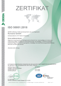 Zertifikat ISO 50001:2018