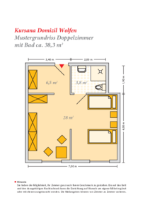 Grundrissbeispiel Doppelzimmer