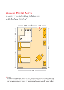 Grundrissbeispiel Doppelzimmer