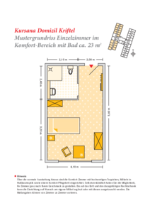 Grundrissbeispiel Einzelzimmer Komfort-Wohnbereich