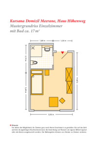 Grundrissbeispiel Einzelzimmer