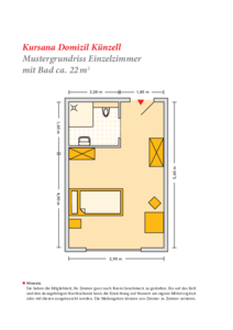 Grundrissbeispiel Einzelzimmer