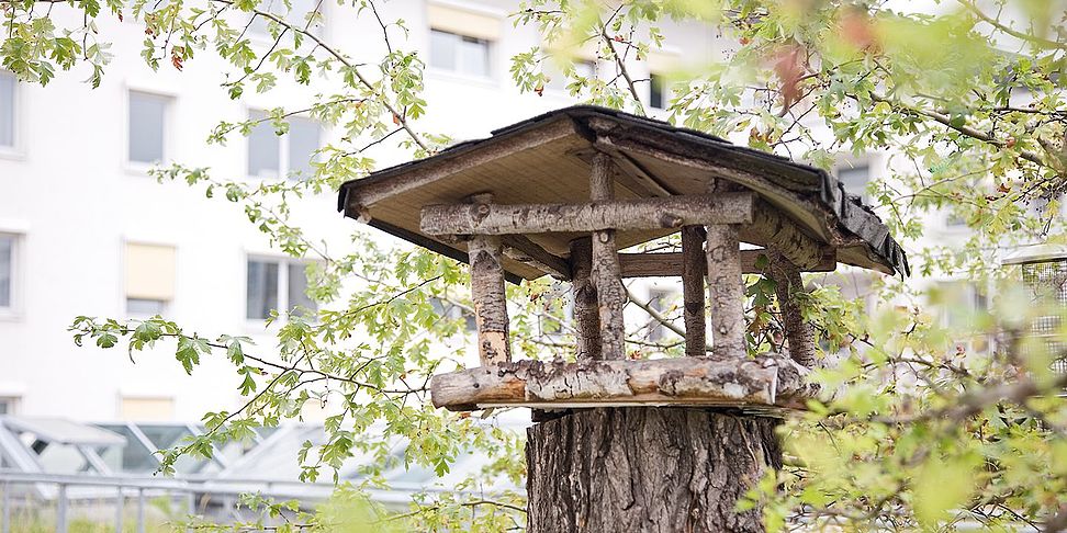 Schön gestalteter Gartenanlage im Pflegeheim Berlin - Landsberger Tor