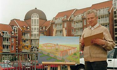 Mit viel Liebe zum Detail hat sich Arno Gabriel der Darstellung der Kursana Residenz Hamburg gewidmet. 
