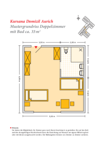 Grundrissbeispiel Doppelzimmer