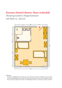 Grundrissbeispiel Doppelzimmer