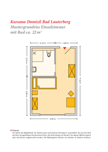 Grundrissbeispiel Einzelzimmer