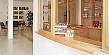 Der hauseigene Kiosk des Pflegeheims Torgelow, Haus am Tanger. 
