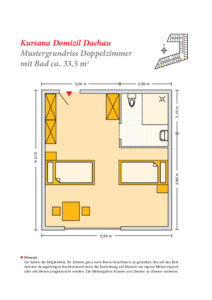 Grundrissbeispiel Doppelzimmer