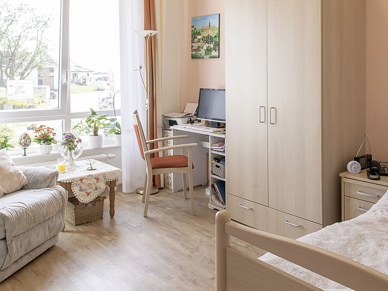 Zimmer eines Bewohners im Pflegeheim Eschenburg