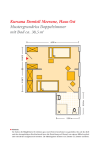 Grundrissbeispiel Doppelzimmer